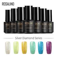ROSALIND гель 1S 7 мл серебряный алмазный лак для ногтей Блестящий Цвет УФ светодиодный маникюрный отмачиваемый Полупостоянный Лаки лак для ногтей 2024 - купить недорого