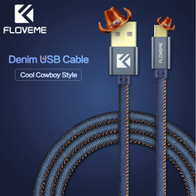 FLOVEME Micro USB Cable For Samsung Galaxy S6 S7 Cool Denim Fast Charger USB Cabo For Xiaomi Huawei Android Mobile Phone Cables 2024 - buy cheap