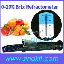 Free Shipping Cheap ABS 0-20% Brix Hand-held Plastic Refractometer P-RHB-20ATC Black 2024 - buy cheap