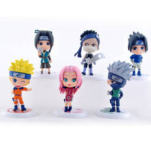 6pcs/set Naruto Uzumaki Naruto Sasuke Kakashi Action Figures Anime PVC brinquedos Collection Figures toys 2024 - buy cheap