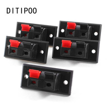 New Hot 5 Pcs 2 Positions Connector Terminal Push in Jack Spring Load Audio Speaker Terminals 2024 - buy cheap
