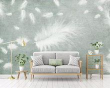 wellyu Custom wallpaper 3d photo murals Nordic abstract beauty feather обои sofa background wall papers home decor 3d wallpaper 2024 - buy cheap