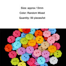 50pcs Assorted Random Mixed Children Buttons Plastic Flower Shape Sewing button for DIY Craft Scrapbooking Accessories Crafts 2024 - buy cheap