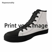 Nopersonality Men's Vulcanize Shoes Leisure High-top Canvas Shoes Custom Your Image Male Shoes Lace-up Sneakers Plus Size36-48 2024 - buy cheap