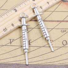 4pcs Charms Doctor Syringe 62x6mm Tibetan Pendants Crafts Making Findings Handmade Antique Jewelry DIY For Necklace 2024 - buy cheap