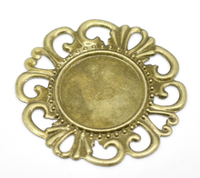 DoreenBeads 50 Antique Bronze Filigree Cabochon Setting Wraps Connectors Embellishments Findings (B18554), yiwu 2024 - buy cheap