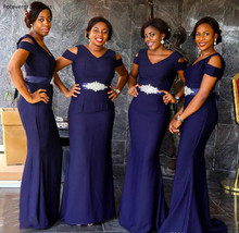 South African Black Girls Bridesmaid Dresses Summer Country Garden Wedding Party Guest Maid of Honor Gowns Plus Size Custom Made 2024 - buy cheap