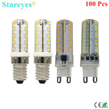 100 pcs Silicone G9 E14 SMD3014 72 LED 7 w Regulável Dimmer CONDUZIU a lâmpada de Milho Droplight Candelabro vela lâmpada Pingente luz de iluminação 2024 - compre barato