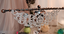 1Piece 20X 9cm Silver Crystal Rhinestone Applique Butterfly Wedding Bridal Fashion Decoration RT0031 2024 - buy cheap