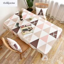 Free Shipping Pink Triangels Tablecloth Home/Kitchen Tovaglia Compleanno Table Cover Mantel De Mesa Multifunctional Tafelkleed 2024 - buy cheap