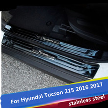 Стайлинг автомобиля, Накладка на порог из нержавеющей стали, защитный порог для Hyundai Tucson 2015-2017 2024 - купить недорого