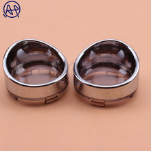 2x Turn Signal Light Indicator Cover Chrome House Smoke Lens Turn Light Cover For Harley 2000-UP Sportster Free Shipping 2024 - buy cheap