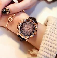 Luxury Brand Rose Gold Women Watch Fashion Casual Crystal Dress Wristwatch Leather Strap Quartz Watch Female Clock Reloj Mujer 2024 - buy cheap