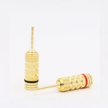 8 Pcs HIFI Speaker Cable wire Plug Connector Gold Spade Banana to Pin Adapter 2024 - buy cheap