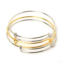 10pcs of Gold Adjustable Bangle Bracelets, Basic Bracelet, Bangle Bracelet Set, Charm Bracelet Base, Wire Bangle Diamete 65mm 2024 - buy cheap