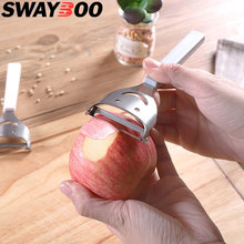 Swayboo Stainless Steel Kitchen Gadgets Vegetable Potato Apple Peeler Magic Peeler Smile Fruit Cutter Kitchen Tools Accessories 2024 - buy cheap