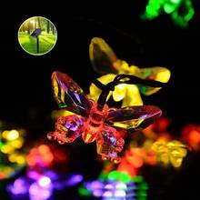 Outdoor Solar String Lights 20 Dragonflies butterflys Fairy Lighting for Christmas Trees,Garden,Wedding,Party Holiday decoration 2024 - buy cheap