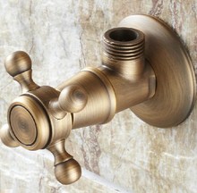 Bathroom Accessories Antique Brass Wall Mounted 1 Pcs Angle Stop Valve Male Thread Cav004 2024 - buy cheap