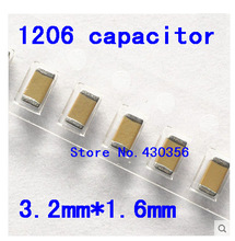 Free shipping 1206 SMD capacitor    1UF 25V  105K 200pcs 2024 - buy cheap