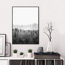 Современный минималистичный принт черно-белая настенная художественная фотография плакат лес путешествия природа Скандинавское дерево холст картина Настенный декор 2024 - купить недорого