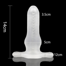 Hot Silicone Hollow Anal Plug Dildo Sleeve Penis Anus Stimulation Butt Plugs Prostata Dick Massage Male Masturbator Sex Products 2024 - buy cheap