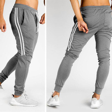 Pants Men  Slim Fit Trousers Tracksuit Bottoms Skinny  Side Striped Elastic Waist  Track Pants 2018 Casual 2024 - buy cheap