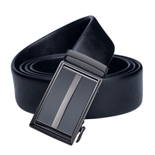 Hi-Tie-Cinturón de cuero negro para pantalones vaqueros para hombre, correa de cuero para boda, cinturones con hebilla automática EA-2028 2024 - compra barato
