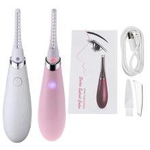 New Mini USB Rechargeable Electric Heated Eyelash Long-Lasting Electric Ironing Eyelash Curler Device For Beauty Gift 2024 - buy cheap