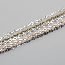 Cadenas de Metal de hierro chapadas en Metal para fabricación de joyas, collar, pulsera, 5 m/lote, novedad 2024 - compra barato