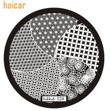 HAICAR Template  Number 024 Nail Art Image Stamp Stamping Plates Manicure Template LBC May19  Drop Shipping 2024 - buy cheap