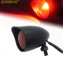 ZORBYZ Motorcycle Black Bullet Rear Stop Tail Brake Light For Cafe Racer Bobber Chopper Custom 2024 - buy cheap