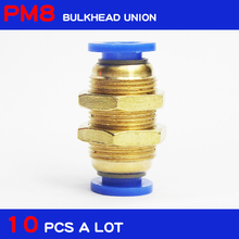 High quality  PM8 10Pcs 8mm Quick Joint Connecting Pneumatic Air Tubing Fittings 2024 - buy cheap