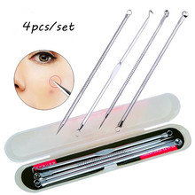 4pcs/set Women Stainless Steel Gold Sliver Acne Needle Blackhead Remover Facial Pore Cleaner Blemish Skin Care Tool 40#713 2024 - buy cheap