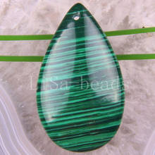 Free Shipping New without tags Fashion Jewelry 30x50MM Teardrop Green Malachite Pendant Bead 1Pcs RK635 2024 - buy cheap