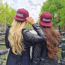 BLONDIE BROWNIE Burgundy Hot Sale Snapback Hats cotton Acrylic Women Gifts For Her Red Baseball Caps Hip-Hop Adjustable 2024 - buy cheap