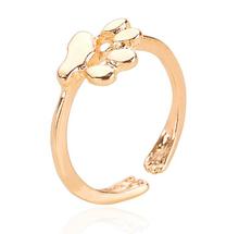 Кольцо для женщин и девочек, уникальное регулируемое кольцо из сплава с принтом собак, кошек, лап, в виде животных, для подарка на вечеринку 2024 - купить недорого