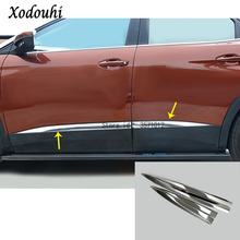 For Peugeot 3008 GT 3008GT 2016 2017 2018 2019 2020 Car Body Bumper Detector Stainless Steel Side Door Trim Stick Strip Molding 2024 - buy cheap