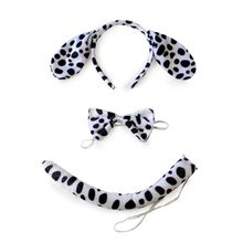 Cute Animals Cosplay Costume Sets Kids Adult Large Dalmatian Spotty Dog Ears Headband Plush Tail Bowtie Halloween Party Favor 2024 - buy cheap