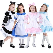Halloween niños niñas Anime azules de fiesta vestido sueño de Alice niño Sissy Belle dama Cosplay de Lolita traje 2024 - compra barato
