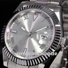 40mm parnis white dial sapphire glass automatic ss mens wrist watch P188 2024 - buy cheap