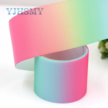 Yjhsmy strass, 38 mm 5 jardas fita colorida transferência térmica de impressão gorgorão embalagem de presente faça você mesmo material artesanal 2024 - compre barato