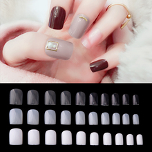 Искусственные ногти 600 шт., короткие, квадратные ногти, искусственные ногти во французском стиле, полное покрытие, искусственные ногти 2024 - купить недорого