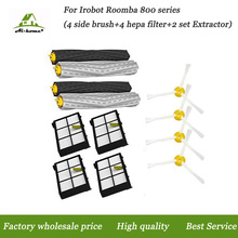 Nova escova extratora de detritos + 4 filtros hepa + 4 escovas lateral kit para irobot roomba 800, 870, 880, 980, acessórios de aspirador de pó 2024 - compre barato