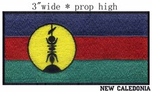 New Caledonia, Flag 3"wide shipping/Horizontal bands/ocean surrounding /Kanak Flag 2024 - buy cheap