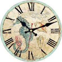 Shabby Chic,Seahorse Wall Clocks,Vintage Wall Clock,Wall Watches Home Decor,Kitchen Clock 2024 - buy cheap