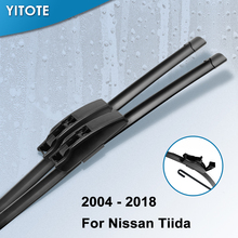 Yitote lâminas de limpador para nissan tiida c11/c13 ajuste gancho braços modelo ano de 2004 a 2018 2024 - compre barato