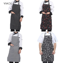 New Adjustable Chef Apron Female Male Cooking Apron Kitchen Apron Restaurant Baking Cooking Dress Multi-Color Wholesale 2024 - buy cheap