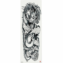 Tatuagem temporária de dragão chinês, adesivo com braço, arte corporal, manga grande, tatuagem falsa, 1 peça 2024 - compre barato