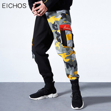 Pantalones de camuflaje para hombre, pantalón de chándal informal con varios bolsillos, de algodón, estilo Hip Hop 2024 - compra barato