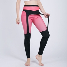 Pantalones de Yoga de retales para mujer, pantalones de cintura mediana con estampado Sexy para entrenamiento, pantalones de Fitness para correr, gimnasio, Legging de correr, ropa deportiva de realce 2024 - compra barato